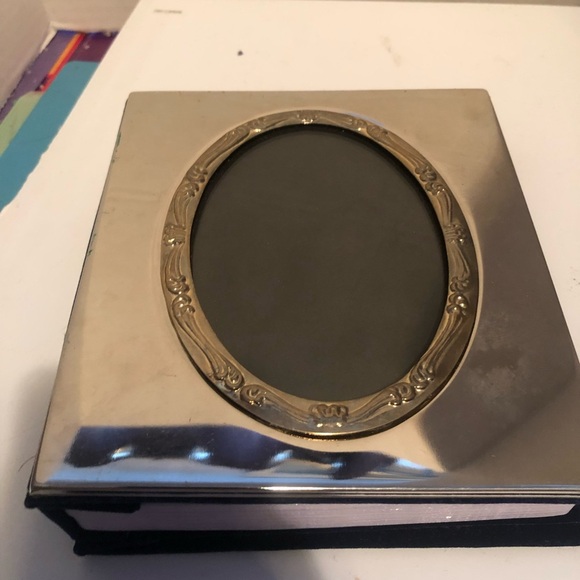 Silver photo album with picture insert- 6 1/2” by 5 1/2” - photo inserts inside. - Picture 2 of 9